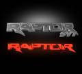 RECON - Recon Ford Illuminated Rear Tailgate Emblem w/ Red LED Illumination | 264284RD | 2009-2014 Ford SVT Raptor