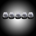 RECON - Recon Ford Clear LED Cab Roof Lights w/White LED's Clear Lens Kit | 264343WHCL | 2017-2022 Ford Super Duty F250-F550 (5pc Set)