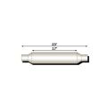 Flo~Pro - Flo~Pro Twister Resonator F5 Series Exhaust Muffler | 5" Round - 3" In/Out - 23" Length | 51777