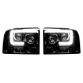 RECON - Recon Ford Projector Headlights w/ OLED Halos & DRL Smoked/Black | 264193BK | 2005-2007 Ford Superduty F250-F550