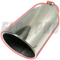 Flo~Pro - 3" Inlet | 4" Outlet | 15" Length (Rolled Angle) Polished Diesel Exhaust Tip