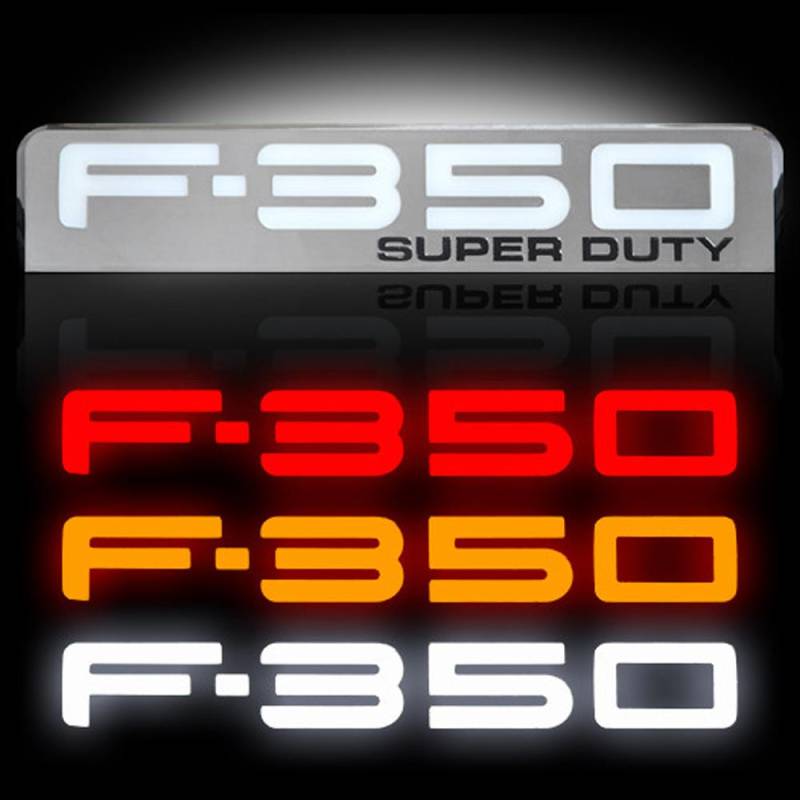 2009-2014 F150 Red White Blue & Amber Light Up Fender Emblems w/ Chrome Housing
