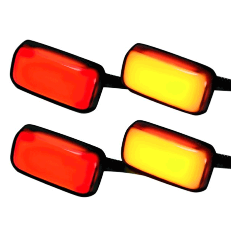 Recon Smoked LED Fender Lights - 4-Piece Set For Chevy/GMC Trucks (2015-2017 Models)