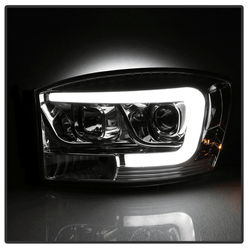Spyder® Chrome LED DRL Bar Projector Headlights | 06-08 Dodge Ram 1500 ...