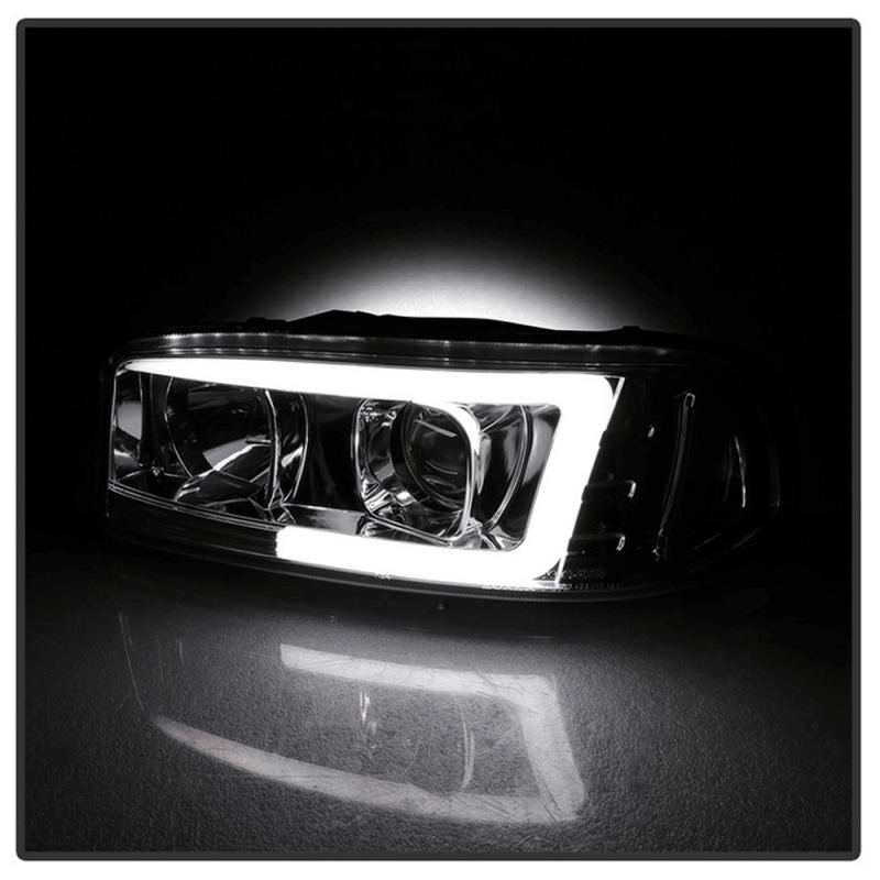 Spyder® Chrome LED DRL Bar Projector Headlights | 1999-2006 GMC Sierra/Yukon