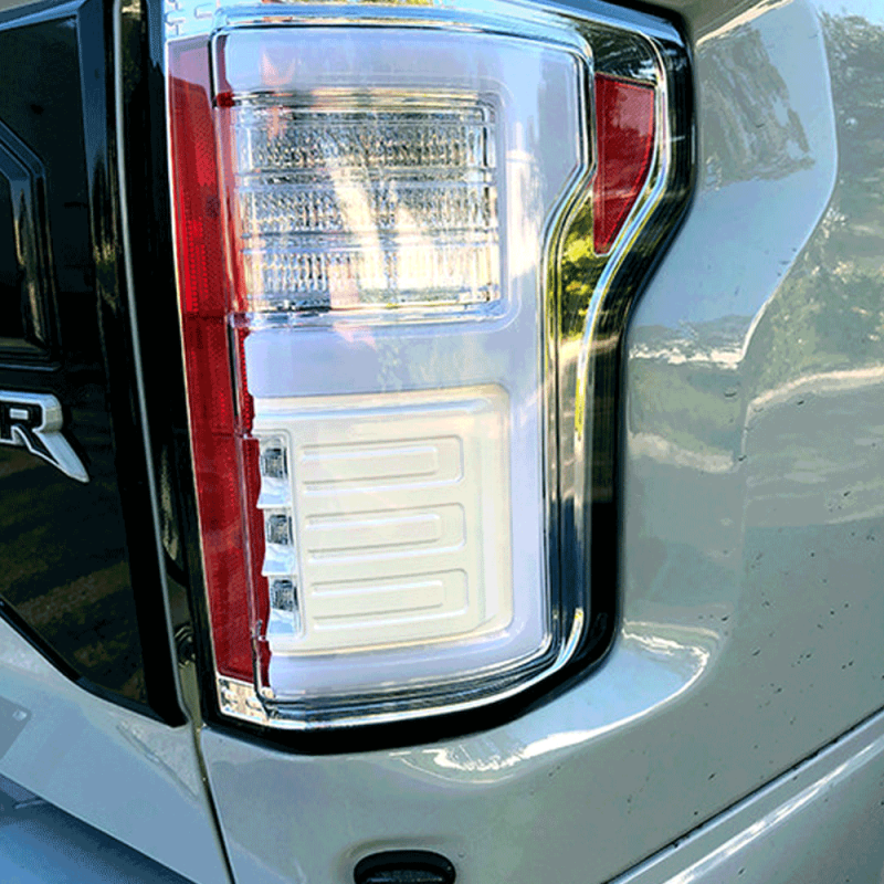 RECON Clear Fiber Optic LED Tail Lights | 2015-2017 Ford F ...