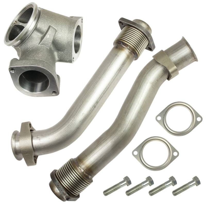 OEM Ford 7.3L Diesel Turbo Up-Pipe Kit 1999-2003 - Includes Pipes, Gaskets & Seals (F81Z6K854EA, F81Z6K854FA)