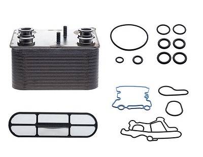 OEM Updated Engine Oil Cooler/Screen/Gasket Kit 3C3Z-6A642-CA Compatible with 2003-2007 Ford 6.0 Powerstroke Diesel 