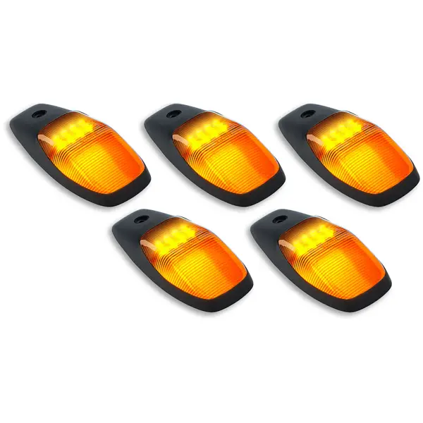 Add Some Bling To Your Rig: 5pc Clear Lens Amber LED Roof Light Kit For 2014-2023 RAM ProMaster