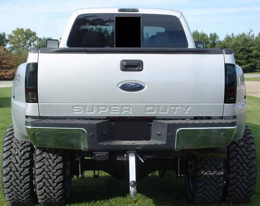 Ford Superduty F-350 to F-550 Dually 2008-10 Recon Smoked Headlights & Tail  Lights & Third Brake Light & Side Mirror Lights & Dually Fender Lights