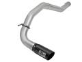 aFe Power - aFe Power Large Bore HD 4" DPF-Back Stainless Steel Exhaust System w/Black Tip for 2016-2017 Nissan Titan XD