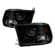 Spyder - Spyder® Black Smoke Halo Projector Headlights w/LED DRL | 2009-2014 Dodge Ram