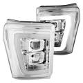 RECON - Recon Ford Projector Headlights OLED Halos & DRL Clear/Chrome | 264272CLC | 2011-2016 Ford Super Duty F250-F550