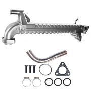 Freedom Emissions - International Navistar DT466 & DT570 17" Square EGR Cooler Kit | 1842589C91, 1842840C91 | 2004-2009 International Navistar DT466 / DT570