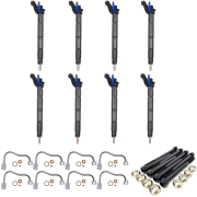 Freedom Injection - Premium Ford 6.7 Powerstroke Injector Set w/ Fuel Tube & Bolt | 0445117023, 0445117043, 0986435415, 0986435433 | 2011-2019 Ford Powerstroke 6.7L