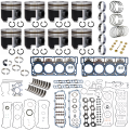 Freedom Engine & Transmissions - Ford 6.0 Powerstroke Engine Overhaul Kit (18mm) | Pistons + Bearings + Gaskets | 2003-2006 Ford Powerstroke 6.0L