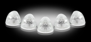 RECON - Recon Dodge Cab Roof Lights Amber Bulbs & Clear Lens (5-Piece Set) | 264141CL | 1994-1998 Dodge Ram 