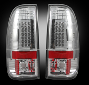 RECON - Recon Ford LED Tail Lights Clear Lens | 264172CL | 1997-2003 F150 & 1999-2007 Ford Superduty (F250 - F650)