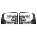 RECON - Recon Ford Projector Headlights w/ LED Halos & DRLs Clear/Chrome | 264193CL | 2005-2007 Ford Superduty F250-F550 