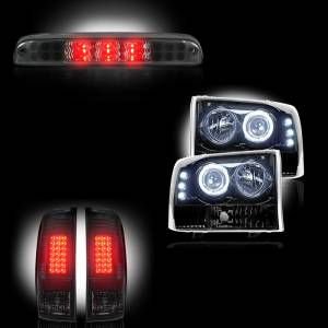 RECON - Recon LED Lighting Package Combo w/ Smoked Lens & Black Housing | 264192BK+264172BK+264116BK | 1999-2004 Ford F250-F350