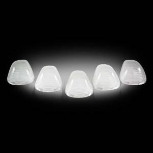 Recon Ford Cab Roof Lights Amber Xenon Bulbs with Clear Lens | 264142CL | 1999-2016 Ford Super Duty (5pc Set)