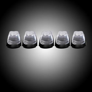 Recon Ford Clear LED Cab Roof Lights w/White LED's Clear Lens Kit | 264343WHCL | 2017-2022 Ford Super Duty F250-F550