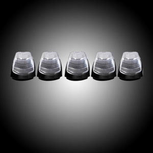 Recon Ford Clear LED Cab Roof Lights w/Amber LED's Clear Lens Kit | 264343CL | 2017-2022 Ford Super Duty F250-F450
