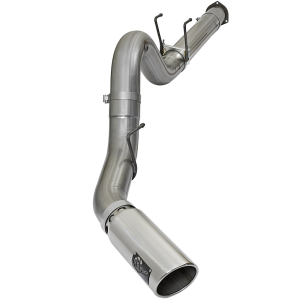 aFe Power Large Bore-HD 5" Stainless DPF-Back w/Polished Tips | 2017-2018 Ford Powerstroke 6.7L | Dale's Super Store