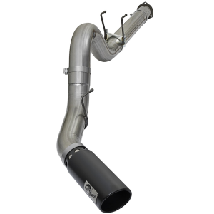 aFe Power Large Bore-HD 5" Stainless DPF-Back w/Black Tips | 2017-2018 Ford Powerstroke 6.7L | Dale's Super Store