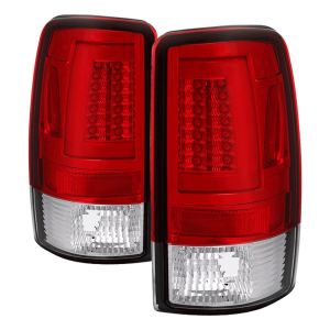 Spyder Chrome/Red LED Tail Lights | 2000-2006 Chevy/GMC SUV | Dale's Super Store