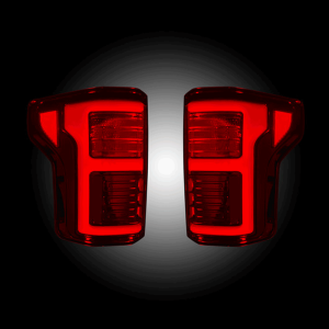 Recon Ford OLED Tail Lights Dark Red w/ Smoked Lenses | 264268LEDRBK | 2015-2017 Ford F150
