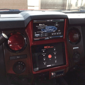 Wood Grain Dash Kit For Ford Super Duty 2011-2016 – Without Touchscreen Radio (b&i Trims, Self-Adhesive) 4 thumbnail image