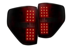 Recon Ford LED Tail Lights Red/Smoked Lens | 264168RBK | 2009-2014 Ford F150/Raptor