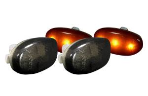 Recon - Ford Fender Lights LED Smoke Lens w/ Black Trim | 264136BK | 2011-2024 Ford Superduty F350-F550 (4pc Set: 2 Red 2 Amber)