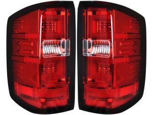 RECON OLED Tail Lights | 2016-18 Chevy Silverado 1500 & 2016-19 2500/3500 - Red