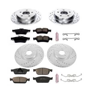 PowerStop - Power Stop Z23 Evolution Sport Front and Rear Brake Package (12.6" Rotors) | K6350 | 2013-2014 Ford Focus