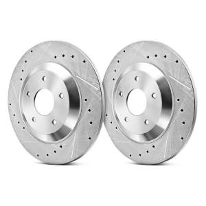 PowerStop - Power Stop Evolution Drilled and Slotted Rear Rotors | AR85161XPR | 2015-2017 Ford Mustang