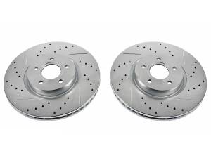 PowerStop - Power Stop Drilled & Slotted Front Brake Rotors (12.6") | EBR897XPR | 2013-2014 Ford Focus ST