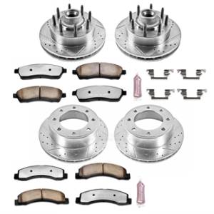 PowerStop - Power Stop Complete Z23 Brake Kit - Rotors and Pads - 4 wheel ABS | K1894 | 1999-2002 Ford HD