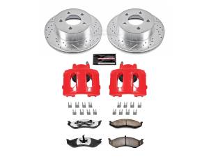 PowerStop - Power Stop Z36 Truck & Tow Front & Rear Brake Kit w/ Powder-Coated Calipers | KC4033-36 | 2005-2010 Ford F350