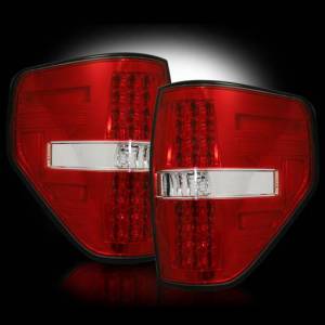 Recon Ford LED Tail Lights Red | 264168RD | 2009-2014 Ford F150/Raptor