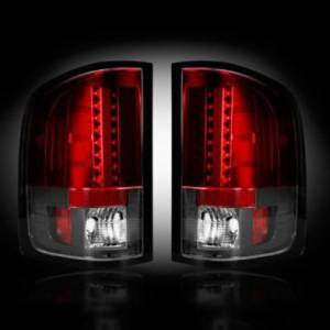 Recon GM/Chevy LED Tail Lights Red Lens | 264175RD | 2007-2014 Silverado & Sierra Dually