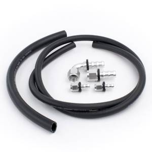 Performance Steering Components (PSC) - PSC Remote Reservoir with Hydroboost Installation 2X #6 JIC RTN #10 JIC Feed Black Fittings  | HK2110-6-10 | Multi-Vehicle Fitment