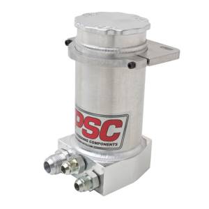 Performance Steering Components (PSC) - PSC Pro Touring Brushed Aluminum Hydroboost Remote Reservoir Kit 2X #6AN Return #10AN Feed | SR146H-6-10-SB | Multi Vehicle Fitment