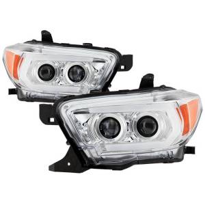 Spyder - Spyder® Black Projector Headlights w/DRL Light Bar & Sequential Turn Signal | 2016-2018 Toyota Tacoma