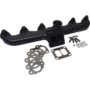 Steed Speed - Steed Speed T4 24V Twin Turbo Flange Manifold w/ Inverted Wastegate | T424VTTINV | 1998.5-2002 Dodge Cummins 5.9L