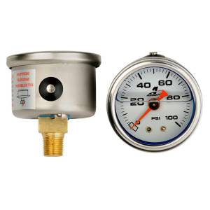 Aeromotive Performance Fuel Systems - Aeromotive 0-100 psi Fuel Pressure gauge | Universal Fitment