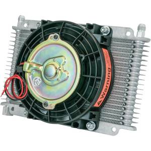 Flex-A-Lite - Flex-A-Lite 17-Row Transmission Oil Cooler w/ Electric Fan | FX114211 | Universal - 11" X 6" X 3/4 (-6AN Fittings)