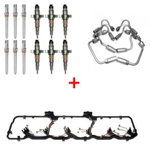 Freedom Injection - 5.9 Cummins Injector Replacement Super Kit | Injectors + Tubes + Lines | 2003-2004 Dodge Cummins 5.9L