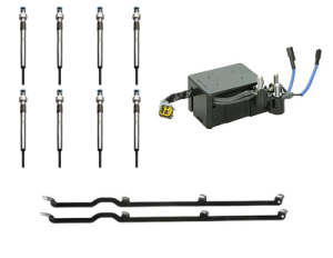NEW LB7 Duramax Complete Glow Plug Kit w/ Straps, Relay, & Plugs | 97371492, 97209343, 97226202